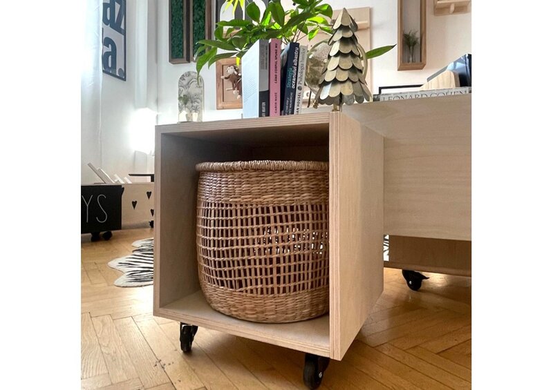 Noptiera, masuta cafea, cutie depozitare plywood (lemn stratificat)